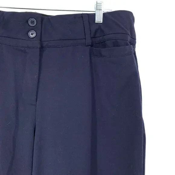Maurices Pants Women's Size 15/16 Cropped Straight Leg Dress Navy Blue - Picture 3 of 6